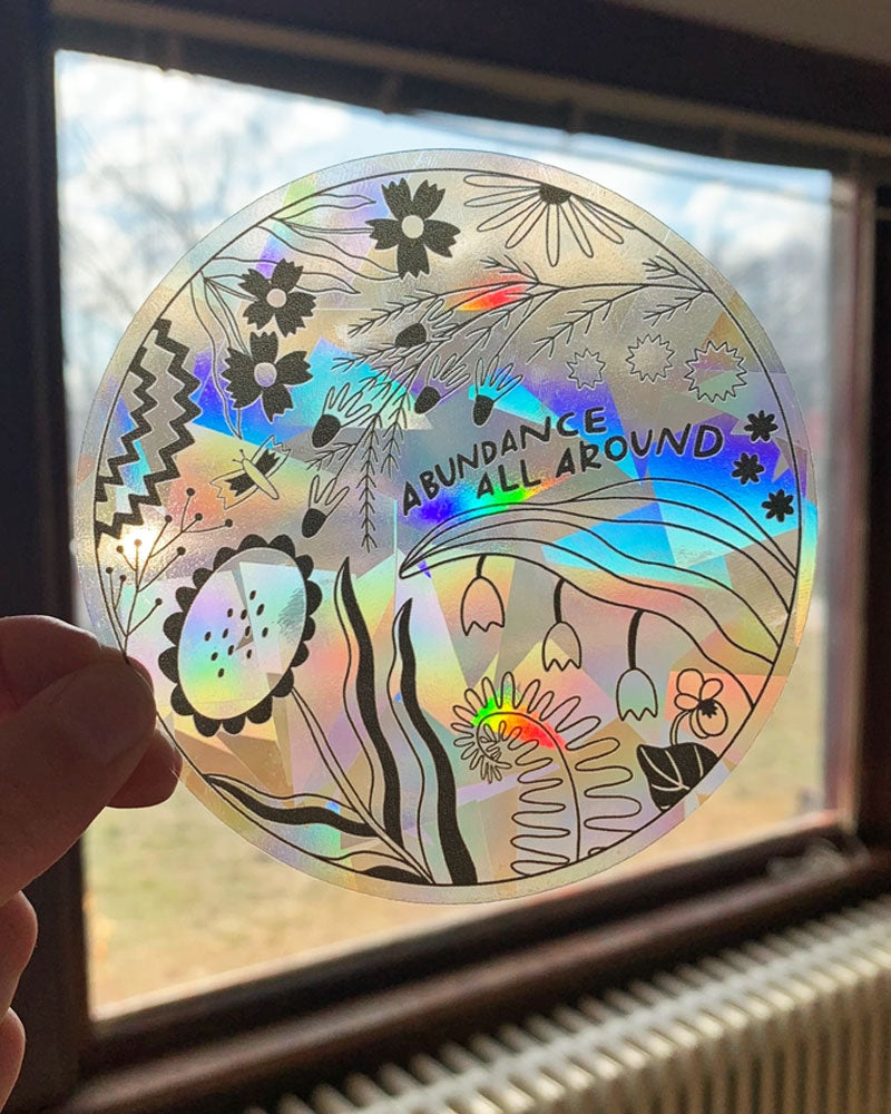 Abundance All Around Rainbow Suncatcher Window Decal