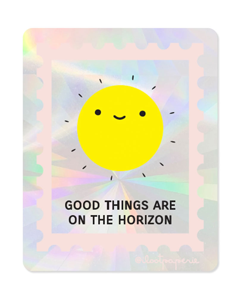 Good Things On The Horizon Rainbow Suncatcher Window Decal