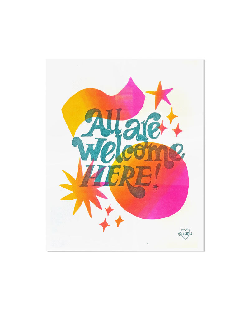 all-are-welcome-here-risograph-art-print-8-x-10