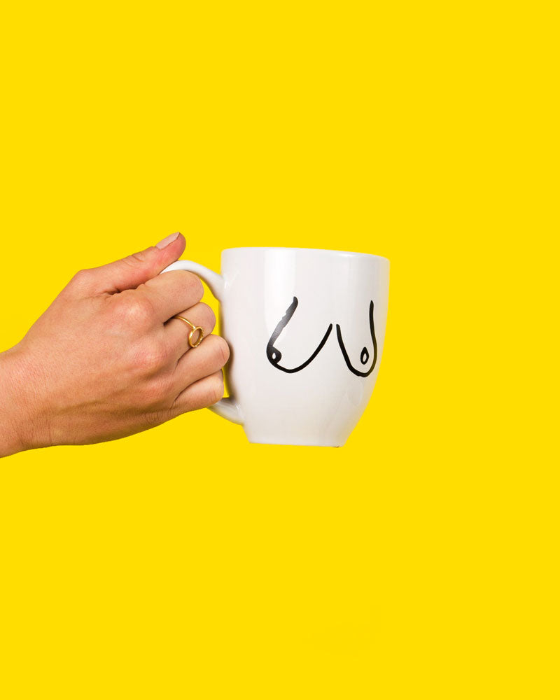 Funky Boobs Mug, Silly Tits Mug, Quirky Coffee Mug, LGBT Pride, Stag Do,  Boobs Print Cup, Feminist Gift, Boob Lover, Boyfriend, Husband, BFF 