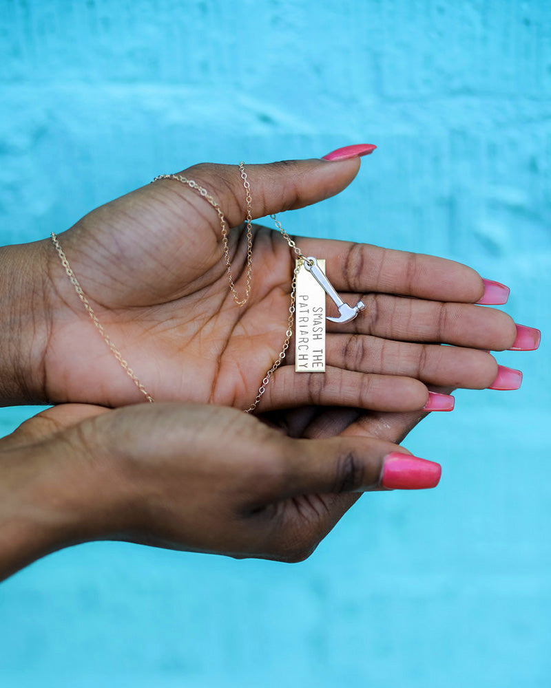 Smash The Patriarchy Hammer Necklace