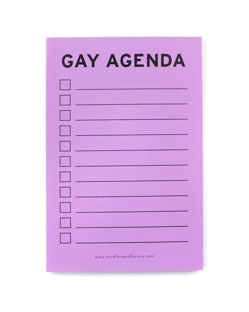 Gay Agenda Notepad