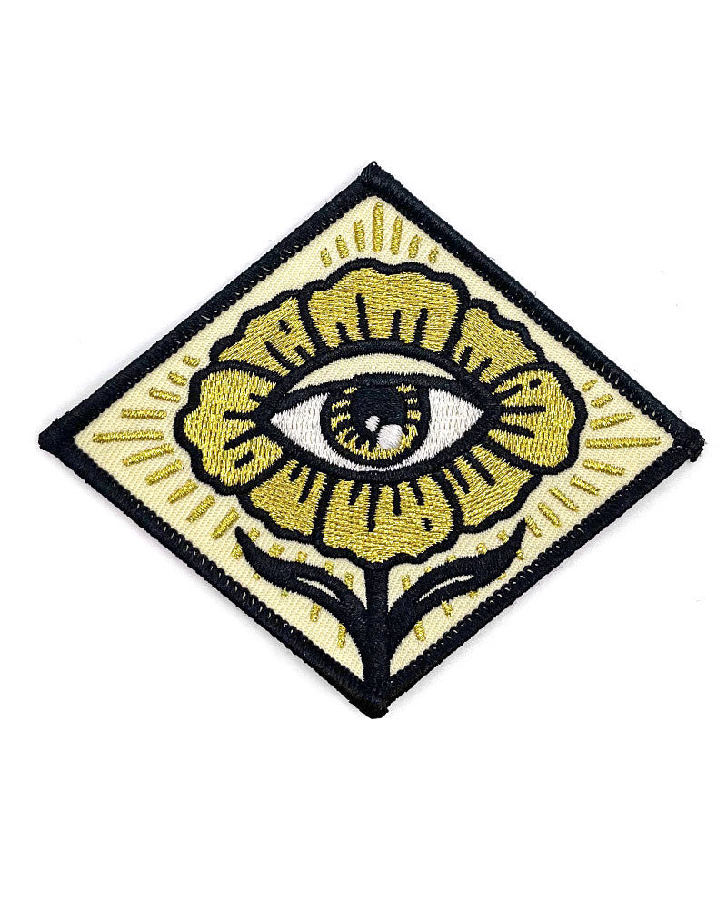 Eye Flower Patch in Gold