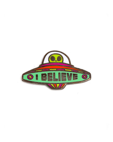 I Believe Alien UFO Pin