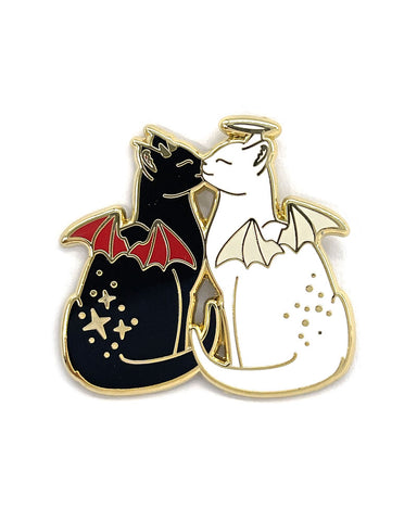 Angel & Devil Cats Pin (Limited Edition)