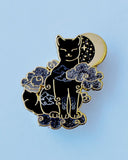 Black Cloud Cat Pin