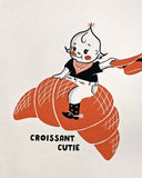 Croissant Cutie Kewpie Art Print (8" x 10")-Molly Illustration-Strange Ways