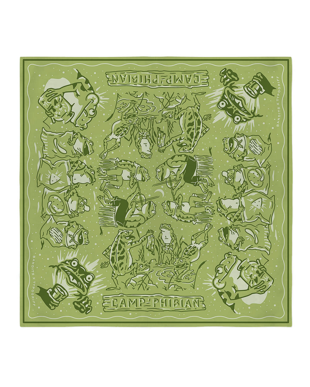 Camp Phibian Frog Bandana-Bandits Bandanas-Strange Ways