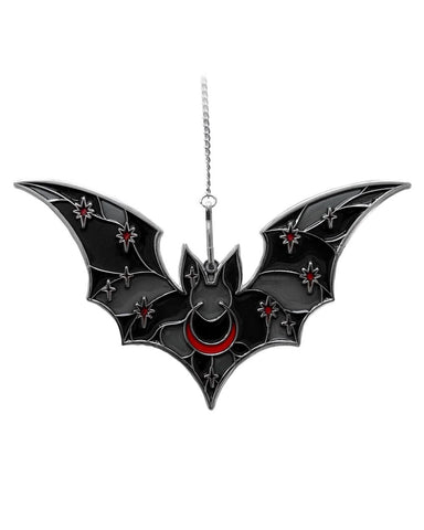 Stained Glass Bat Ornament - Black (Limited Edition)