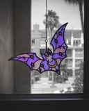 Stained Glass Bat Ornament - Purple (Limited Edition)