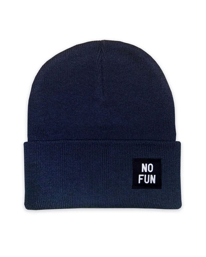 No Fun® Labeled Beanie - Navy Blue-No Fun Press-Strange Ways