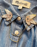 Biblically Accurate Angel Wings Pin Set (w/ Detachable Chain)-Wildflower + Co.-Strange Ways