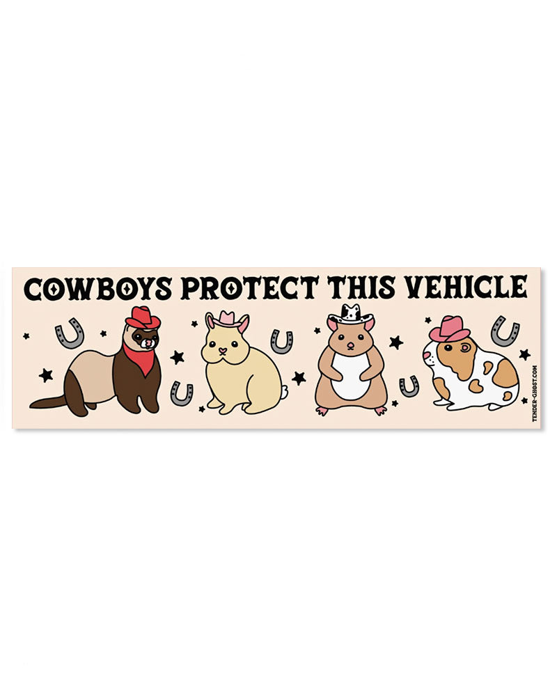 Cowboys Protect This Vehicle Bumper Magnet-Tender Ghost-Strange Ways