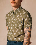 Pizza Slayer Unisex Button-Up Shirt-Pyknic-Strange Ways