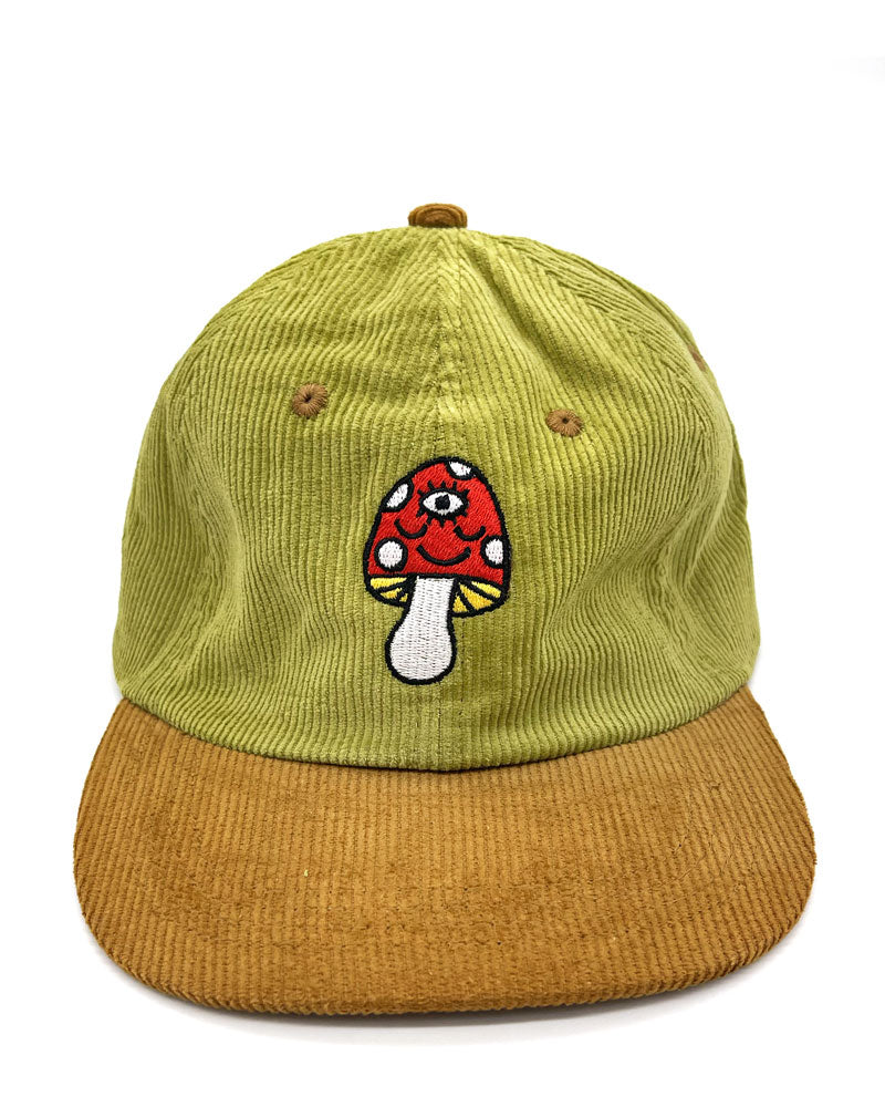 Third Eye Mushroom Corduroy Hat-Wokeface-Strange Ways