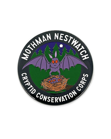 Mothman Nest Watch Large Pin