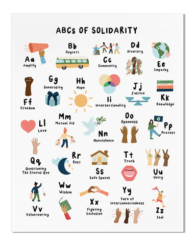 ABCs Of Solidarity Art Print (16" x 20")