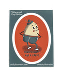 Humpty Dumpty Butt Kiss-Cut Sticker-Molly Illustration-Strange Ways