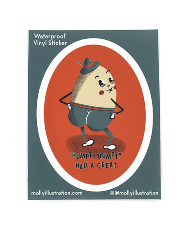 Humpty Dumpty Butt Kiss-Cut Sticker