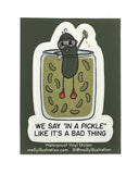 In A Pickle Kiss-Cut Sticker-Molly Illustration-Strange Ways