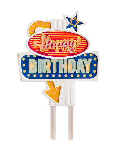 Flashing Birthday Cake Topper