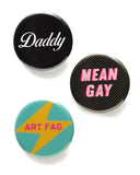 Gay Tropes Pinback Button Set (Set of 3)-Word For Word Factory-Strange Ways