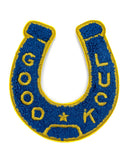 Good Luck Horseshoe Chenille Patch - Blue-Nate Duval-Strange Ways