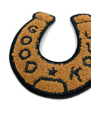 Good Luck Horseshoe Chenille Patch - Brown-Nate Duval-Strange Ways