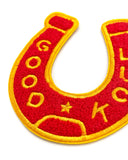 Good Luck Horseshoe Chenille Patch - Red-Nate Duval-Strange Ways