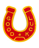 Good Luck Horseshoe Chenille Patch - Red-Nate Duval-Strange Ways