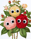 Googly Eyes Roses Art Print (8" x 10")-Stay Home Club-Strange Ways