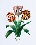 Googly Eyes Tulips Art Print (8" x 10")-Stay Home Club-Strange Ways