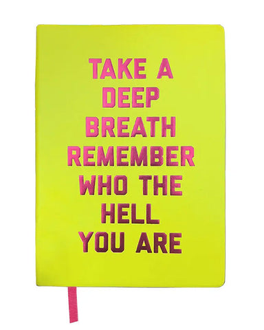 Remember Who The Hell You Are Vegan Leather Journal