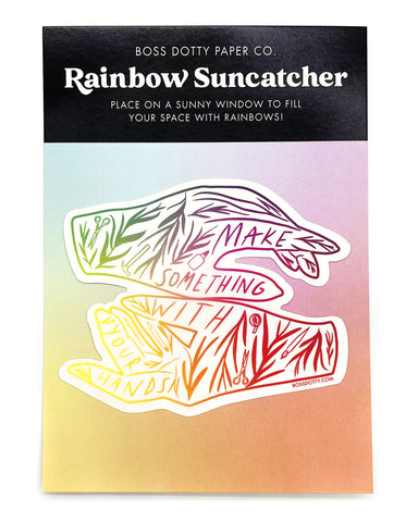 Make Something Rainbow Suncatcher Window Decal