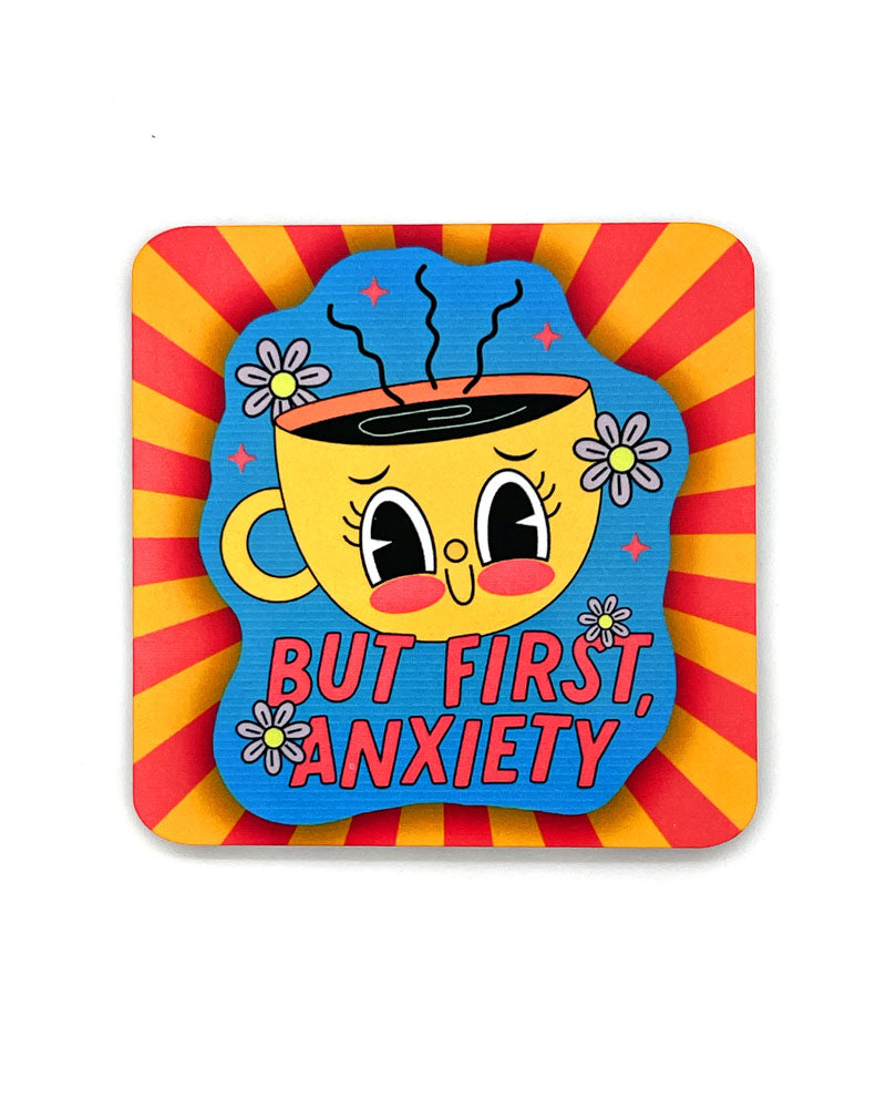 But First, Anxiety Large Refrigerator Magnet-Team Jemini Designs-Strange Ways