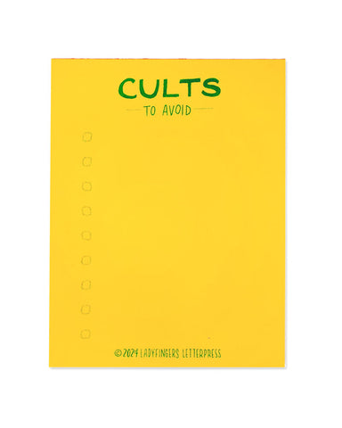 Cults To Avoid Notepad