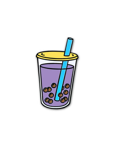 Boba Bubble Taro Ube Milk Tea Pin