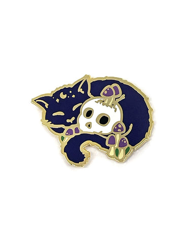 Sleeping Cat Familiar Pin