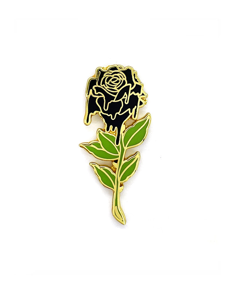 Melting Black Rose Pin-Strike Gently Co.-Strange Ways