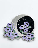 Silver Moon & Flowers Large Pin-Ectogasm-Strange Ways