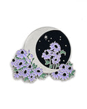 Silver Moon & Flowers Large Pin-Ectogasm-Strange Ways