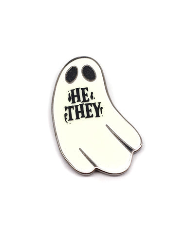 See You In Hell Ghost Brooch Pin Middle Finger Ghost Enamel Pin