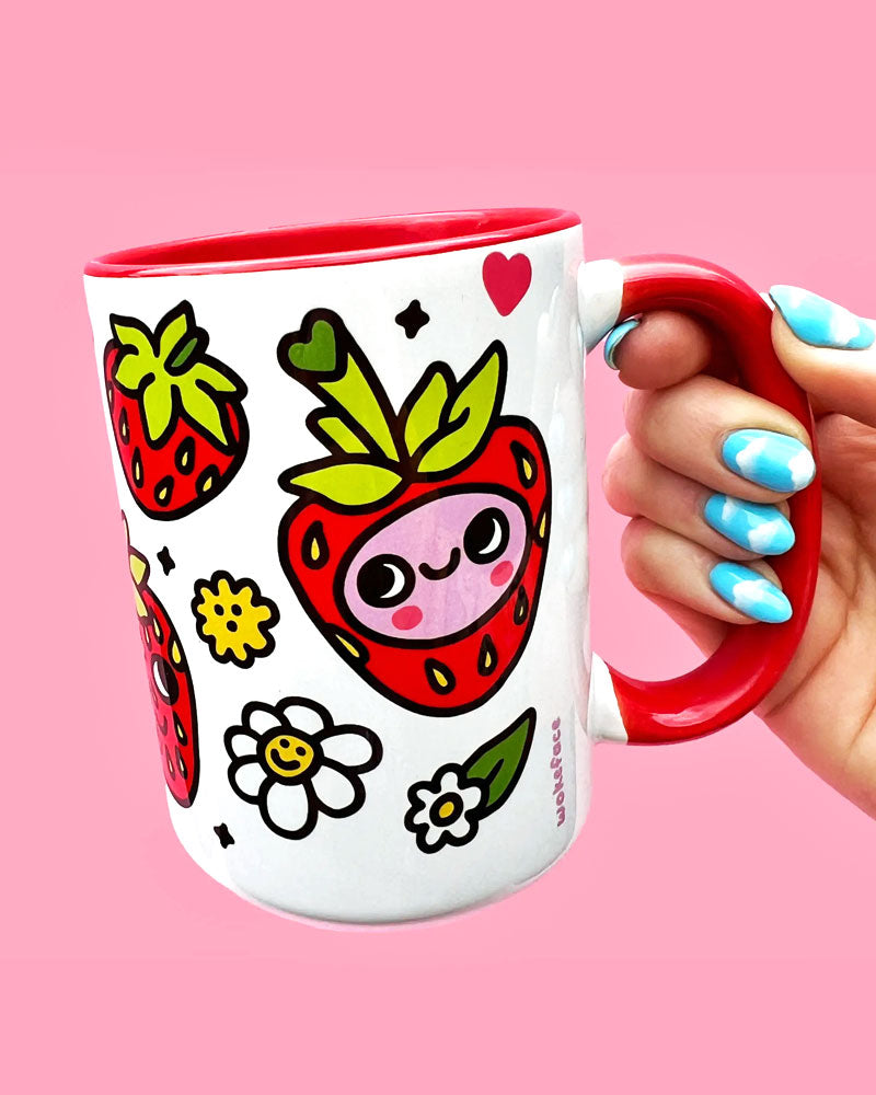 Strawbebby Coffee Mug-Wokeface-Strange Ways