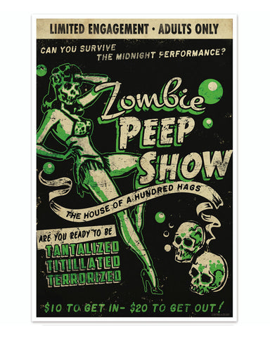 Zombie Peep Show Art Print (12" x 18")