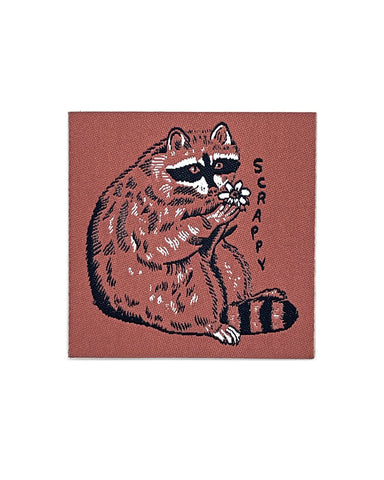 Scrappy Raccoon Small Sticker Patch