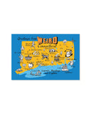 Weird Connecticut Map Postcard (4" x 6")-Graphics Interactive-Strange Ways