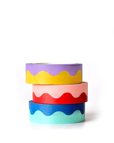 Squiggle Colors Washi Tape (Set of 3)