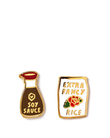 Soy Sauce & Rice Earrings