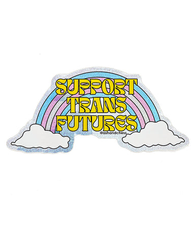 Support Trans Futures Glitter Sticker