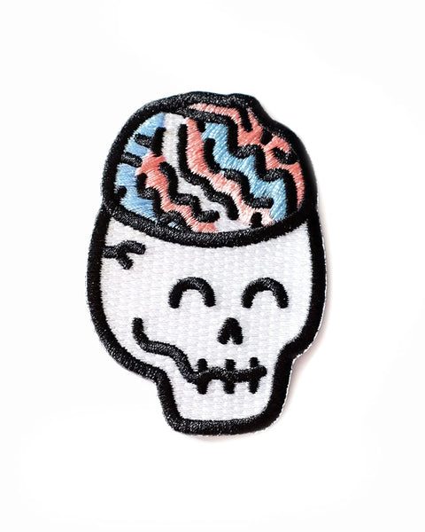 Colorful Skull Anatomy Embroidery Patch – tackletwill